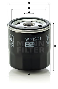 Öljynsuodatin MANN-FILTER W 712/41