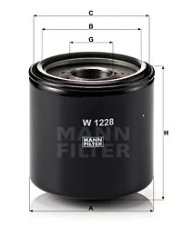 Öljynsuodatin MANN-FILTER W 1228