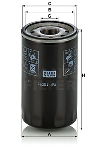 Öljynsuodatin MANN-FILTER WP 1152/1