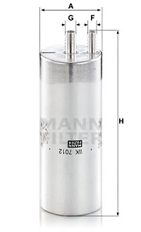 Polttoainesuodatin MANN-FILTER WK 7012