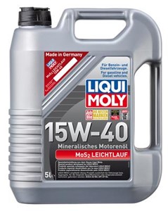 Moottoriöljy Liqui Moly Mos2 Leichtlauf 15W-40 5L, Universal