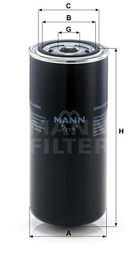 Öljynsuodatin MANN-FILTER WD 962/8