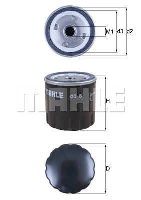 Öljynsuodatin MAHLE ORIGINAL OC 5