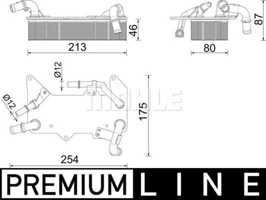 Öljynjäähdytin, autom. vaihteisto MAHLE ORIGINAL CLC 287 000P