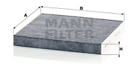 Raitisilmasuodatin MANN-FILTER CUK 2362