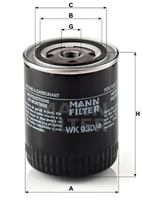 Polttoainesuodatin MANN-FILTER WK 930/4