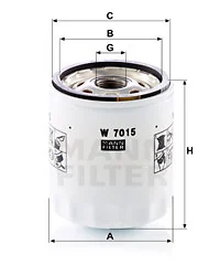 Öljynsuodatin MANN-FILTER W 7015