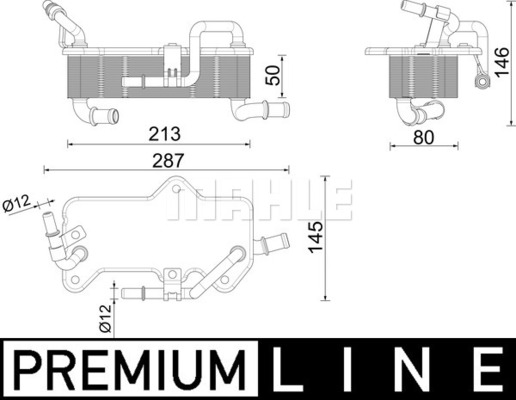Öljynjäähdytin, autom. vaihteisto MAHLE ORIGINAL CLC 285 000P