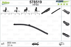 Pyyhkijänsulka, Etu, vasen, renault,citroën,opel,peugeot, 16 113 495 80, 16 116 611 80, 1608242080, 1609883480, 1611349580, 1611631180,