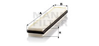 Raitisilmasuodatin MANN-FILTER CU 5044