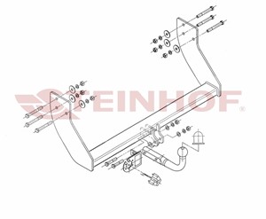 Vetokoukku, vakio, kia k2500 flak/chassi