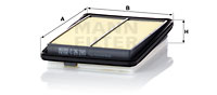 Ilmansuodatin MANN-FILTER C 26 280