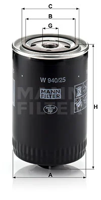 Öljynsuodatin MANN-FILTER W 940/25