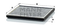 Raitisilmasuodatin MANN-FILTER CUK 2225