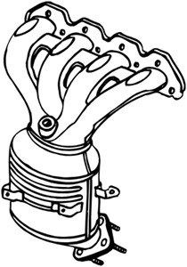 Katalysaattori, Edessä, chevrolet,opel, 25192262, 25192263, 25197212, 55562440, 55571009, 55572912, 55573033, 55575365, 55575366, 555761