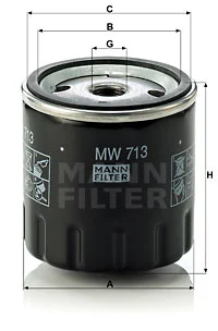Öljynsuodatin MANN-FILTER MW 713
