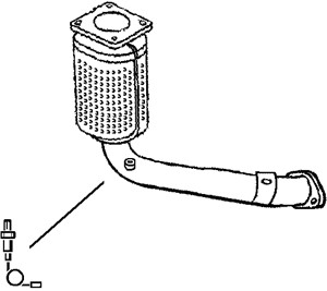 Katalysaattori, Edessä, citroën saxo, peugeot 106 ii, 1731P2, 8671015870