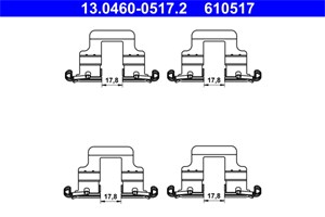 Tarvikesarja, jarrupala, Taka-akseli, audi,seat,skoda,vw, 8K0 615 231