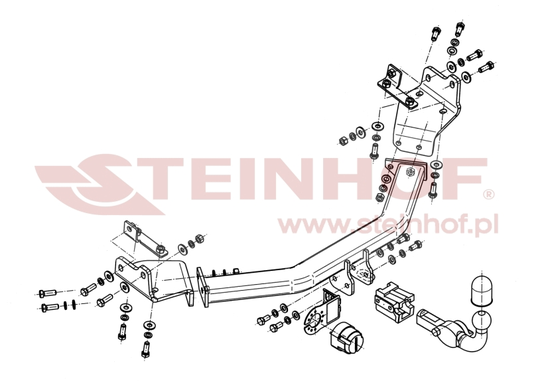 Vetokoukku STEINHOF STF-075 Dodge Journey '08-, Fiat Freemont '11-