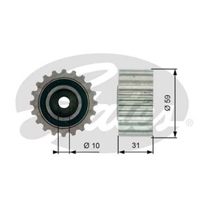 Ohjainrulla, hammashihna, mitsubishi,opel,renault,volvo, 30750739, 30757332, 30864050, 30865078, 4401489, 4402639, 4416369, 7700107249,