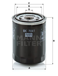 Polttoainesuodatin MANN-FILTER WK 7041
