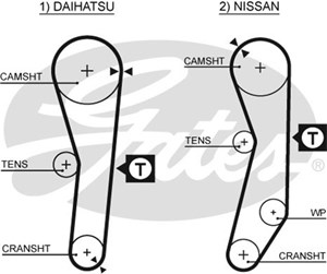Hammashihna, daihatsu,nissan, 13028-01B00, 13514-87705, 13568-87701, 13568-87702, 13568-87780, 13568-87781, 16400-0797R, 164004976R, 164
