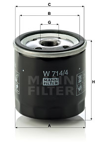Öljynsuodatin MANN-FILTER W 714/4