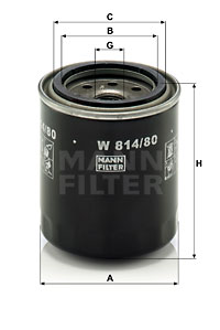 Öljynsuodatin MANN-FILTER W 814/80
