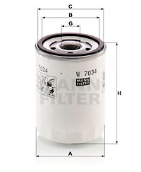 Öljynsuodatin MANN-FILTER W 7034