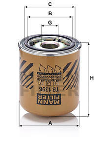 Ilmankuivaus patruuna, paineilmalaite MANN-FILTER TB 1396 x
