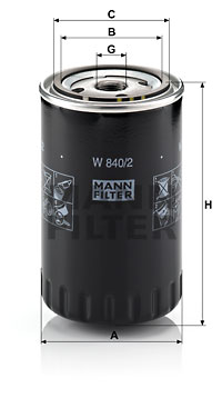 Öljynsuodatin MANN-FILTER W 840/2