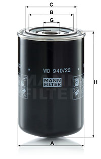 Suodatin, työhydrauliikka MANN-FILTER WD 940/22