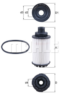 Öljynsuodatin MAHLE ORIGINAL OX 1137D