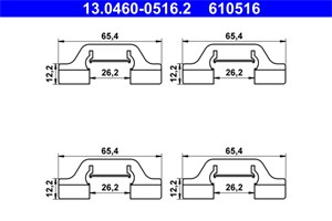 Tarvikesarja, jarrupala, Taka-akseli, audi,seat,skoda,vw, 1J0 615 231 A