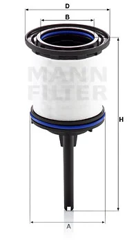 Polttoainesuodatin MANN-FILTER PU 7008 z KIT