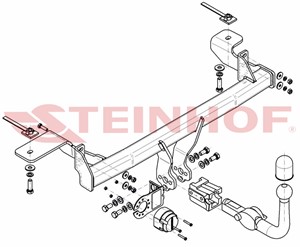 Vetokoukku, irrotettava, fiat panda, panda skåp/halvkombi