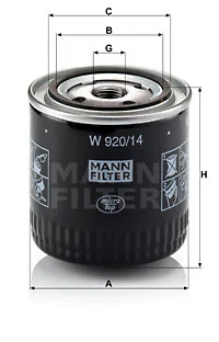 Öljynsuodatin MANN-FILTER W 920/14