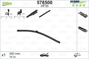 Pyyhkijänsulka, Etu, oikea, abarth,chevrolet,fiat,ford,hyundai,kia,lancia,nissan,opel,renault,smart, 1554033, 1793883, 288901164R, 28890