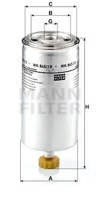 Polttoainesuodatin MANN-FILTER WK 845/10