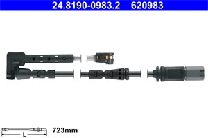 Kulumisenilmaisin, jarrupala, Etuakseli, Etuakseli, vasen, bmw,mini, 34 35 6 865 613, 34 35 6 888 167