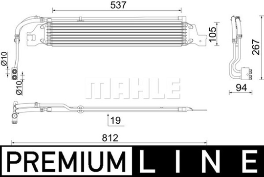 Öljynjäähdytin, autom. vaihteisto MAHLE ORIGINAL CLC 288 000P