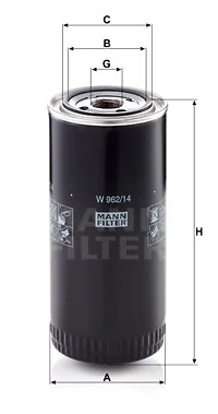 Öljynsuodatin MANN-FILTER W 962/14