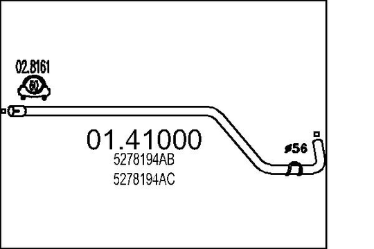 Pakoputki MTS 01.41000