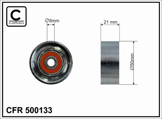 Ohjainrulla, hammashihna CAFFARO 500133