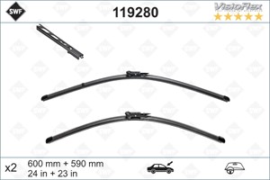 Pyyhkijänsulka, Edessä, bmw 6 [e63], 6 cabriolet [e64], 61 61 0 431 463, 61610431463, 61617066331, 61617066332