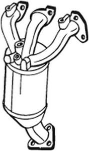 Katalysaattori, Edessä, opel agila, corsa c, corsa d, corsa d skåp/halvkombi, 13106542, 24410080, 24459702, 55351943, 55562359, 55563444