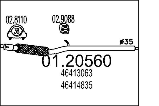 Pakoputki MTS 01.20560