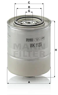 Polttoainesuodatin MANN-FILTER WK 1123