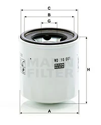Öljynsuodatin MANN-FILTER WD 10 001 x