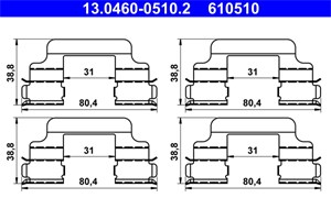 Tarvikesarja, jarrupala, Etuakseli, peugeot,seat,skoda,vw, 6Q0 615 269